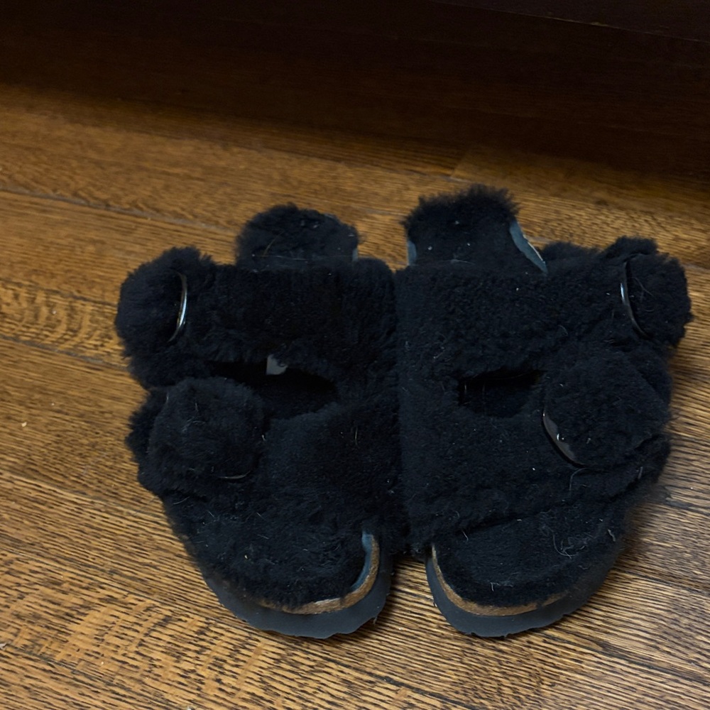 Birkenstock Papillio Arizona Big Buckle Shearling Sandals - Picture 4 of 6